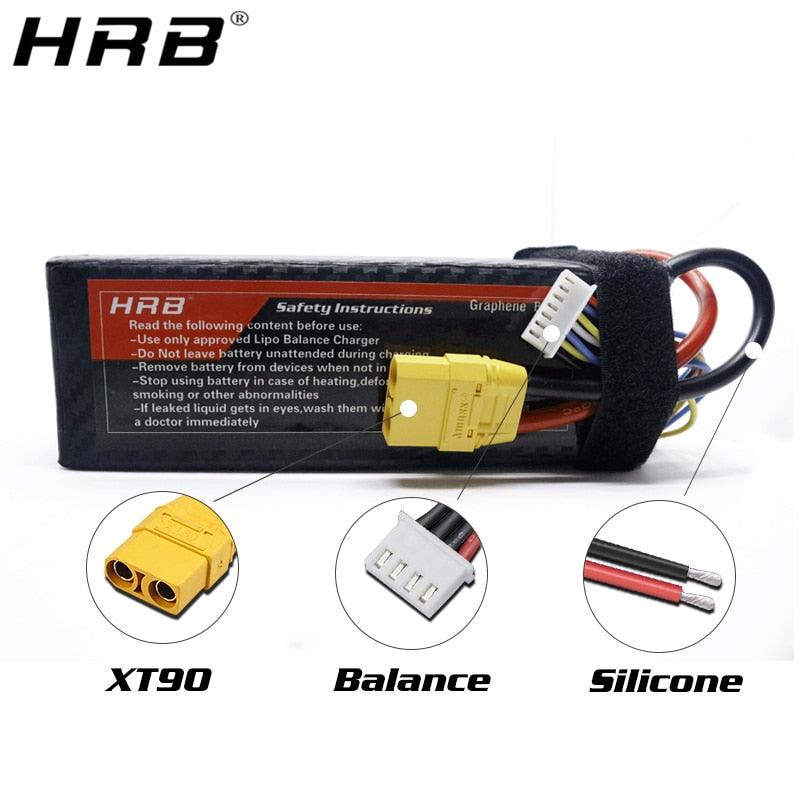 HRB Graphene 2S 3S 4S 5S 6S Lipo Battery - 3000mah 3800mah 5000mah 6000mah 7.4V 11.1V 14.8V 18.5V 22.2V 100C XT90 EC5 RC Toy Parts - Image 6