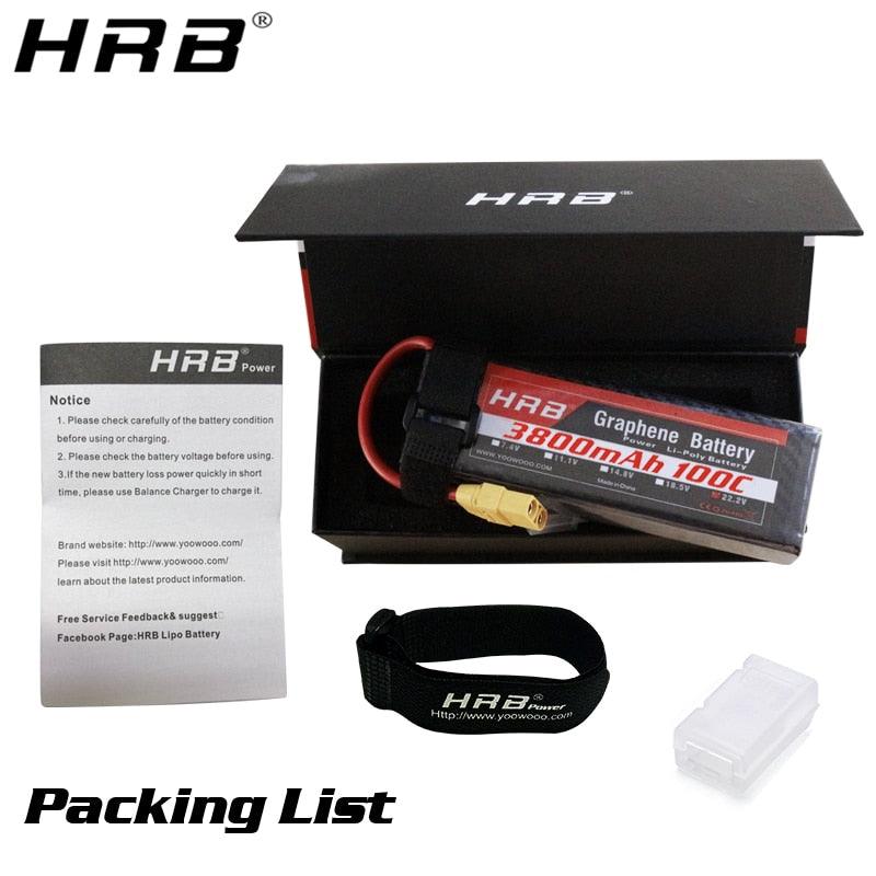 HRB Graphene 2S 3S 4S 5S 6S Lipo Battery - 3000mah 3800mah 5000mah 6000mah 7.4V 11.1V 14.8V 18.5V 22.2V 100C XT90 EC5 RC Toy Parts - Image 5