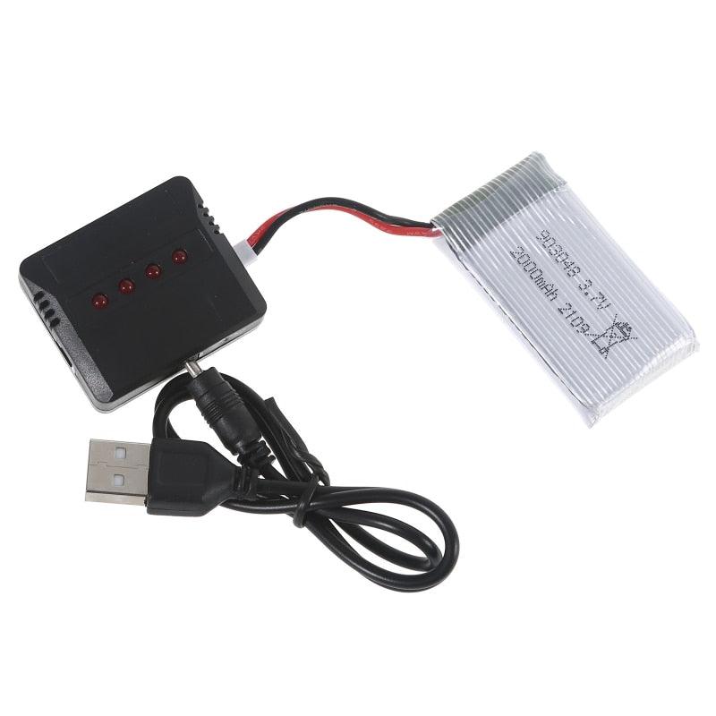 R58A 3.7V 2000mAh Lipo Battery 903048 Li-ion Battery/Charger RC Quadcopter Accessory Repair Spare Part for KY601S H11D H11C RC - Image 8