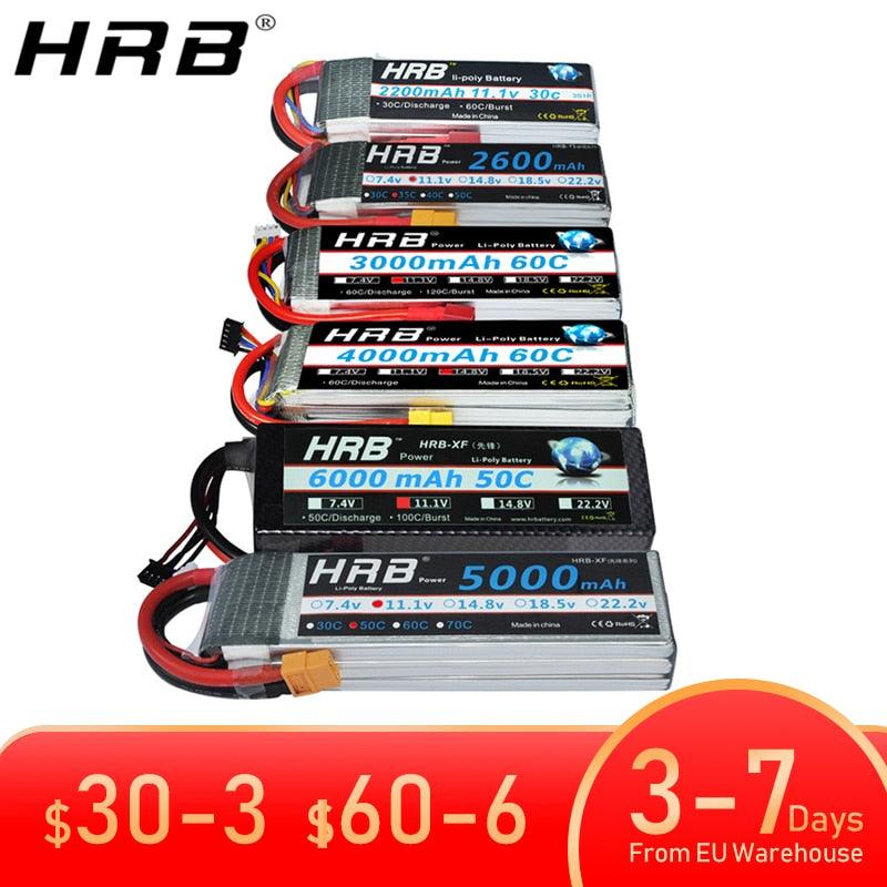 HRB Lipo Battery - 2S 3S 4S 6S 1500mah 2200mah 2600mah 5000mah 6000mah 7000mah 4000mah 7.4V 11.1V 14.8V 22.2V T XT60 RC Parts 2 HRB Lipo Battery - 2S 3S 4S 6S 1500mah 2200mah 2600mah 5000mah 6000mah 7000mah 4000mah 7.4V 11.1V 14.8V 22.2V T XT60 RC Parts - Bild 2