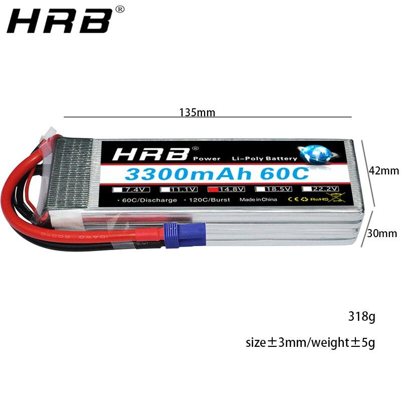 HRB 4S 14.8V Lipo Battery 3300mah - XT60 T Deans EC5 XT90 60C For Truggy Mad Rally Car 1/8 Racing Heli Airplane Truck RC Parts 7 HRB 4S 14.8V Lipo Battery 3300mah - XT60 T Deans EC5 XT90 60C For Truggy Mad Rally Car 1/8 Racing Heli Airplane Truck RC Parts — изображение 7