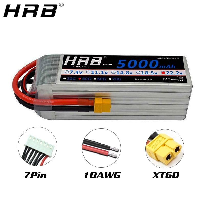 HRB 6S 22.2V Lipo Battery - XT60 1300mah 1500mah 1800mah 2200mah 2600mah 100C 50C 30C 60C RC Parts — изображение 7