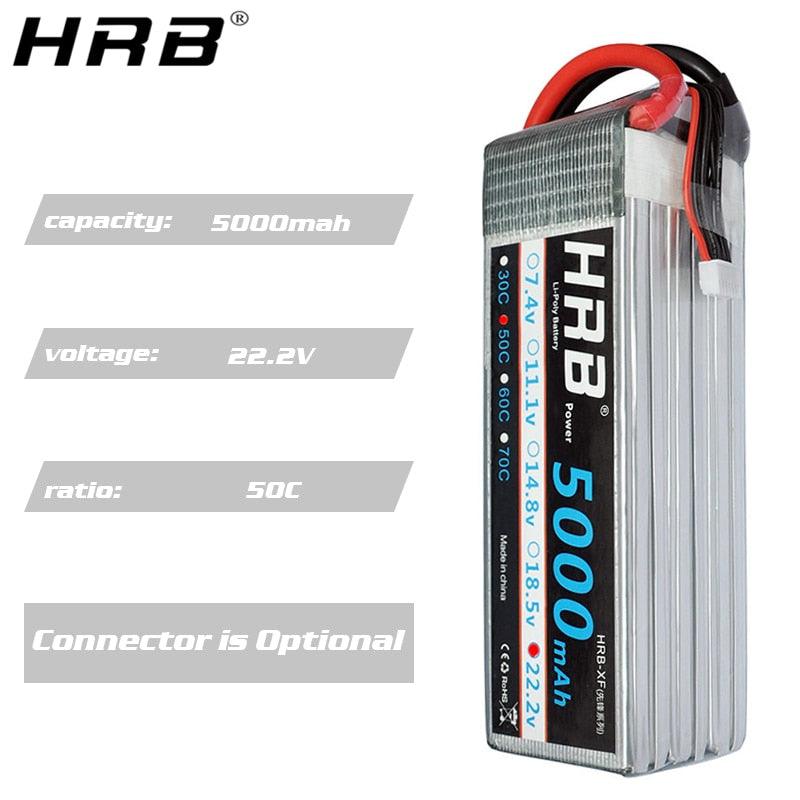 HRB 6S 22.2V Lipo Battery - XT60 1300mah 1500mah 1800mah 2200mah 2600mah 100C 50C 30C 60C RC Parts — изображение 5