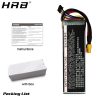 HRB 6S 22.2V Lipo Battery - XT60 1300mah 1500mah 1800mah 2200mah 2600mah 100C 50C 30C 60C RC Parts — изображение 3