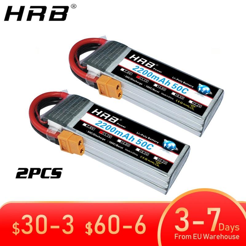 2PCS HRB 2S 3S 4S 5S 6S Lipo Battery - 7.4V 11.1V 14.8V 22.2V 2000mah 5000mah 6000mah 1500mah RC Airplane FPV Drone Car Parts 2 2PCS HRB 2S 3S 4S 5S 6S Lipo Battery - 7.4V 11.1V 14.8V 22.2V 2000mah 5000mah 6000mah 1500mah RC Airplane FPV Drone Car Parts - Image 2