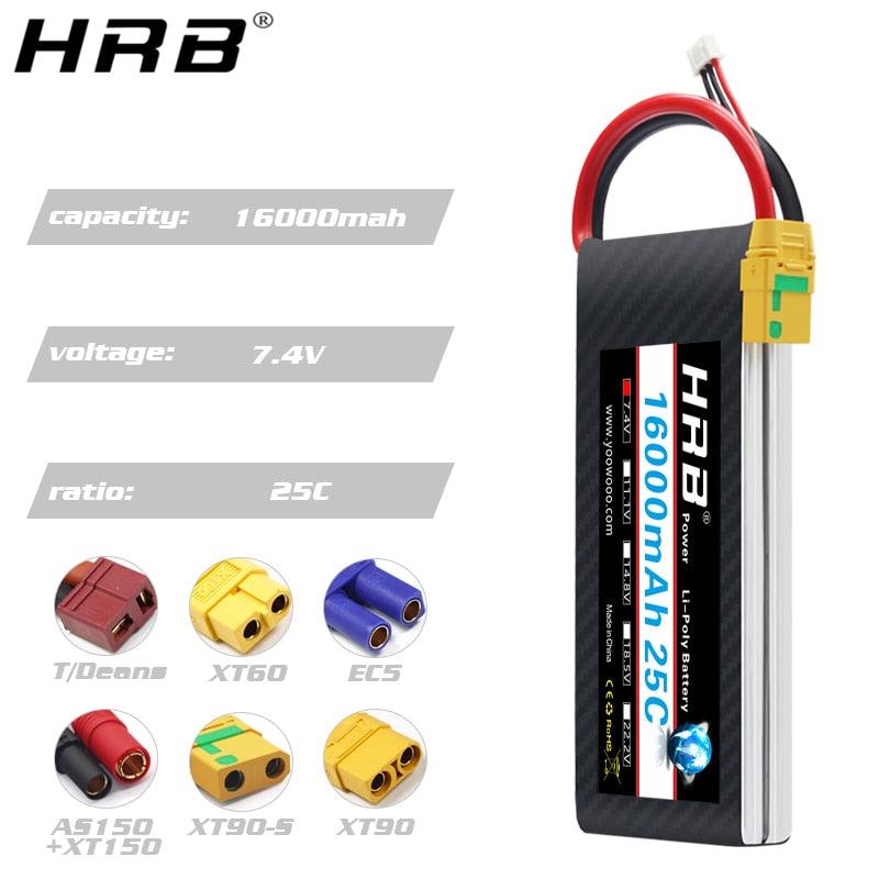 HRB Lipo 2S 7.4V Battery -10000mah 12000mah 16000mah XT60 T Deans EC5 XT90 XT90-S XT150 AS150 25C RC Heli Airplane Car Boat Parts 6 HRB Lipo 2S 7.4V Battery -10000mah 12000mah 16000mah XT60 T Deans EC5 XT90 XT90-S XT150 AS150 25C RC Heli Airplane Car Boat Parts - Image 6