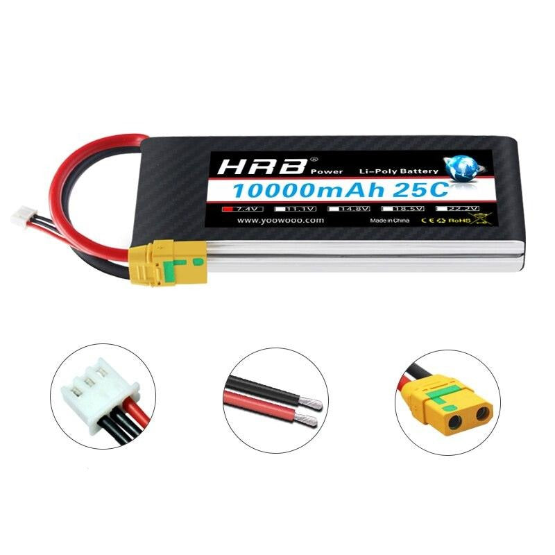 HRB Lipo 2S 7.4V Battery -10000mah 12000mah 16000mah XT60 T Deans EC5 XT90 XT90-S XT150 AS150 25C RC Heli Airplane Car Boat Parts 1 HRB Lipo 2S 7.4V Battery -10000mah 12000mah 16000mah XT60 T Deans EC5 XT90 XT90-S XT150 AS150 25C RC Heli Airplane Car Boat Parts