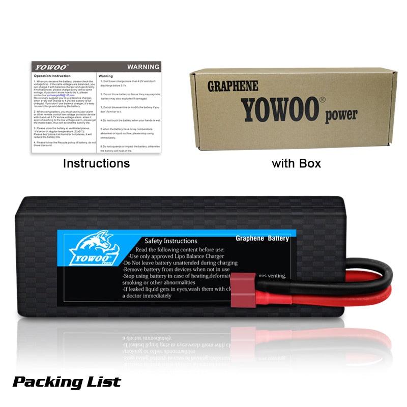 Yowoo Graphene Lipo Battery 6500mah - 2S 3S 4S 7.4V 11.1V 14.8V T XT60 XT90 EC5 Hard Case Car Airplanes RC Parts 65C — изображение 5