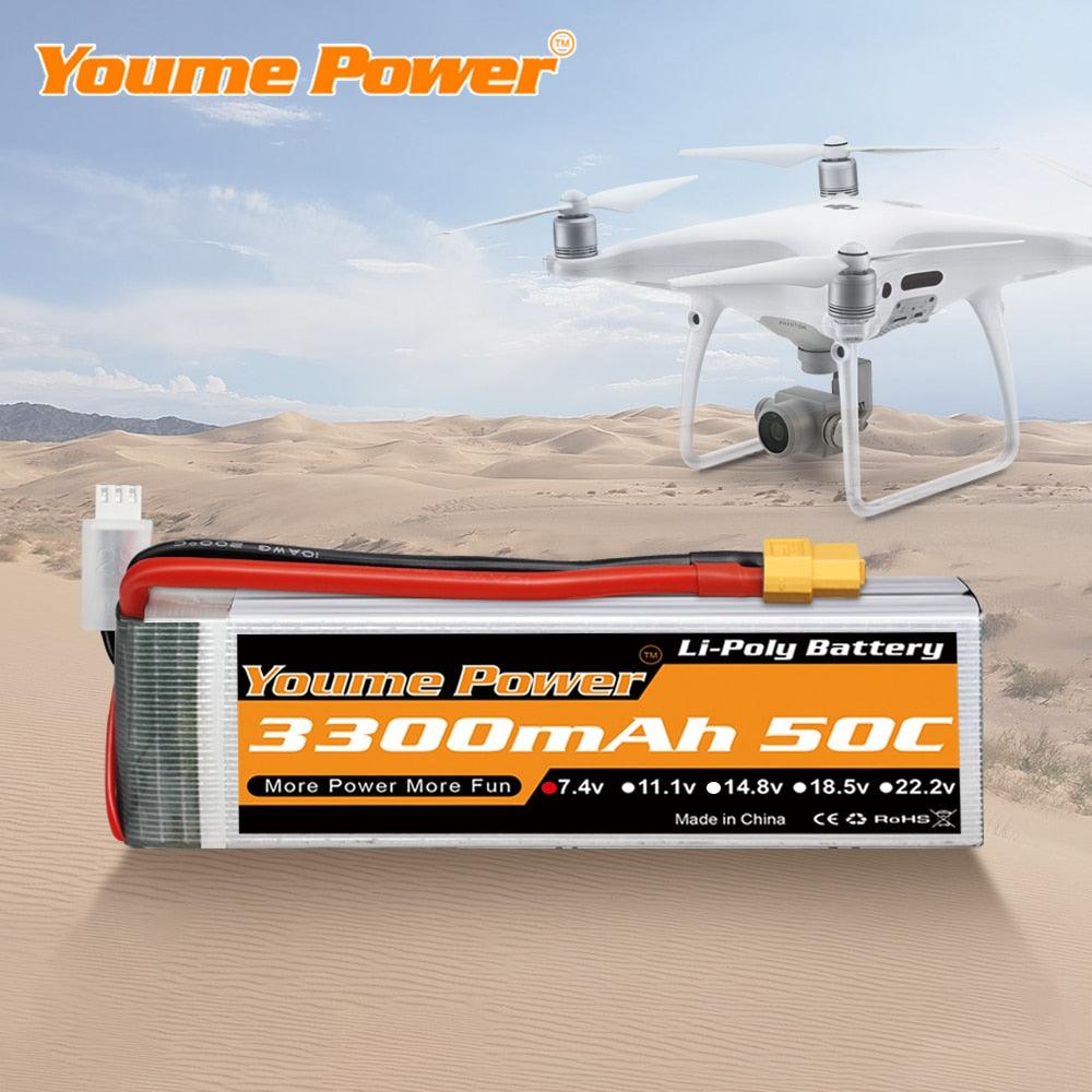 2PCS Youme 7.4V 2S Lipo Battery - 3300mah 4500mah 5200mah 6200mah 6500mah Hardcase T Deans XT60 XT90 EC5 EC3 Hard Case RC Parts 2 2PCS Youme 7.4V 2S Lipo Battery - 3300mah 4500mah 5200mah 6200mah 6500mah Hardcase T Deans XT60 XT90 EC5 EC3 Hard Case RC Parts — изображение 2