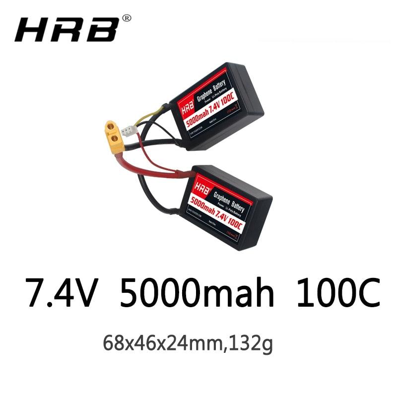 HRB 2S 3S Lipo Battery 5000mah - 100C 7.4V 11.1V XT60 Deans EC5 EC3 RC Car FPV Airplanes 2 HRB 2S 3S Lipo Battery 5000mah - 100C 7.4V 11.1V XT60 Deans EC5 EC3 RC Car FPV Airplanes - Image 2