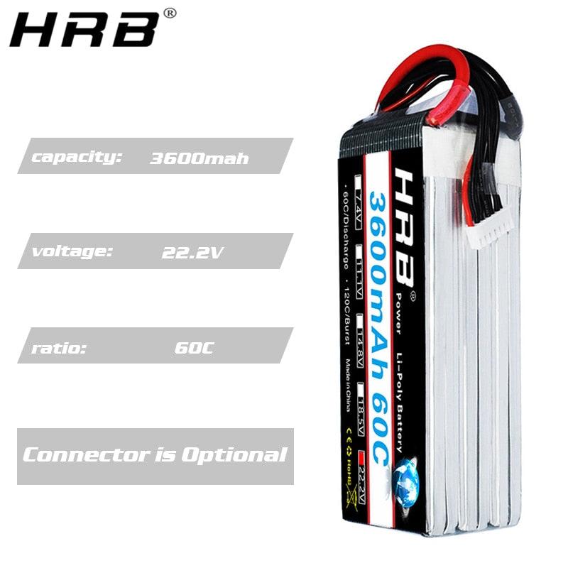 HRB 6S 22.2V Lipo Battery - 3600mah XT60 T Deans EC5 XT90 XT90-S AS150 Female RC Helicopter FPV Airplanes Car Truck Boat Parts 60C 13 HRB 6S 22.2V Lipo Battery - 3600mah XT60 T Deans EC5 XT90 XT90-S AS150 Female RC Helicopter FPV Airplanes Car Truck Boat Parts 60C - Image 13