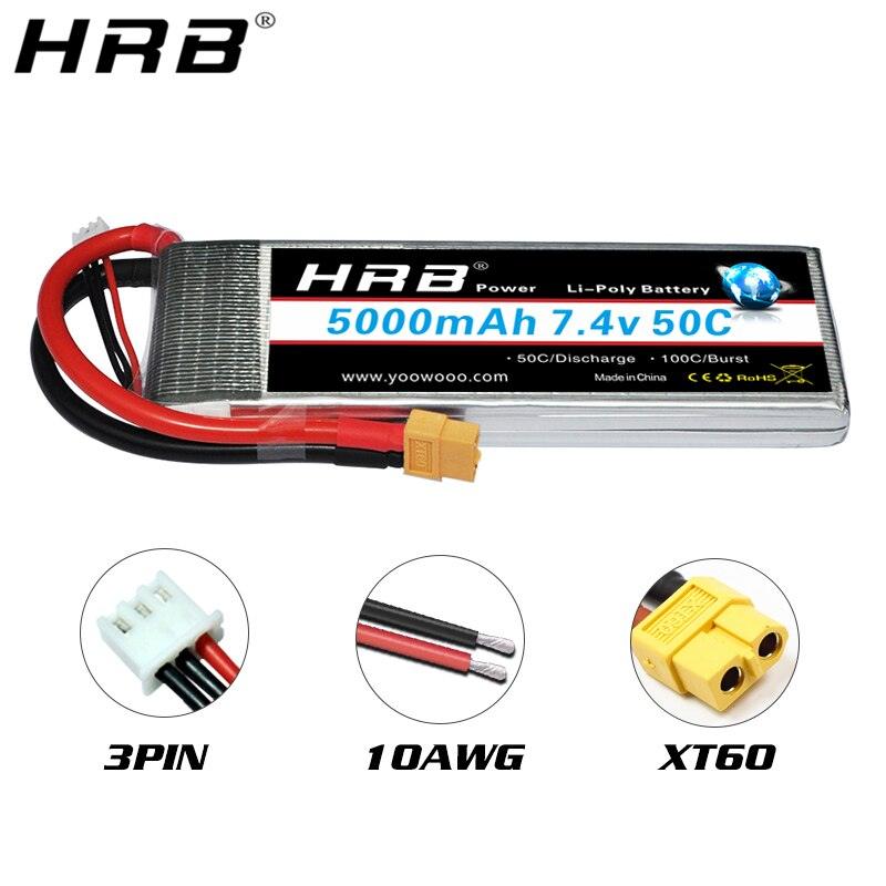 HRB 2S 7.4V 5000mah Lipo Battery - 50C For for RC Evader BX Car, Tracxas Slash Buggy RC Truck, RC Truggy RC Airplane UAV Drone 6 HRB 2S 7.4V 5000mah Lipo Battery - 50C For for RC Evader BX Car, Tracxas Slash Buggy RC Truck, RC Truggy RC Airplane UAV Drone - Image 6