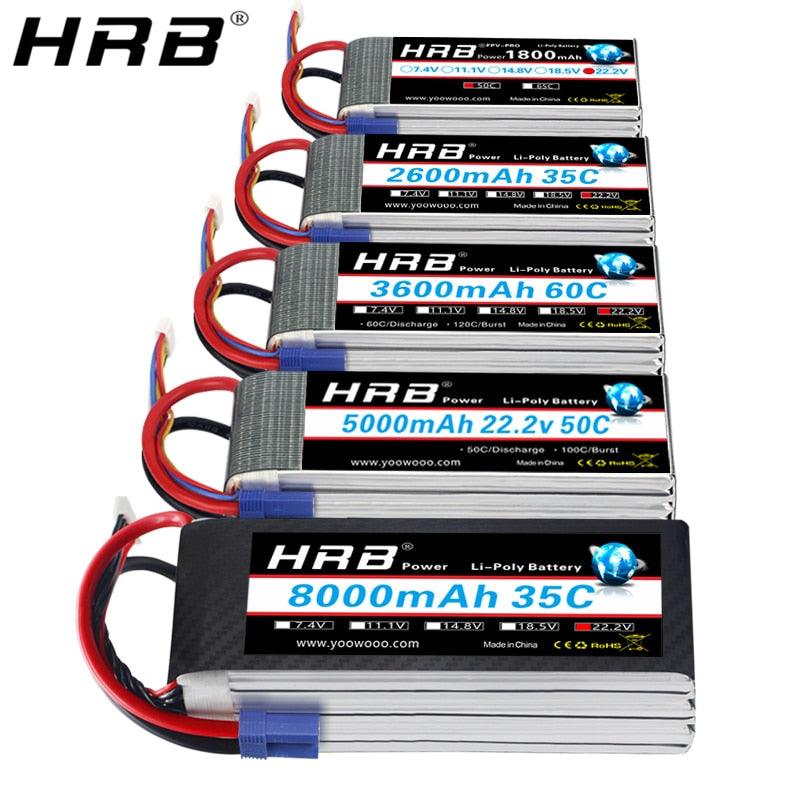 HRB 6S 22.2V Lipo Battery - EC5 2200mah 2600mah 3300mah 4000mah 5000mah 6000mah 8000mah 10000mah 12000mah 16000 22000mah RC Parts for Drone FPV Airplane Helicopter Toys — изображение 5