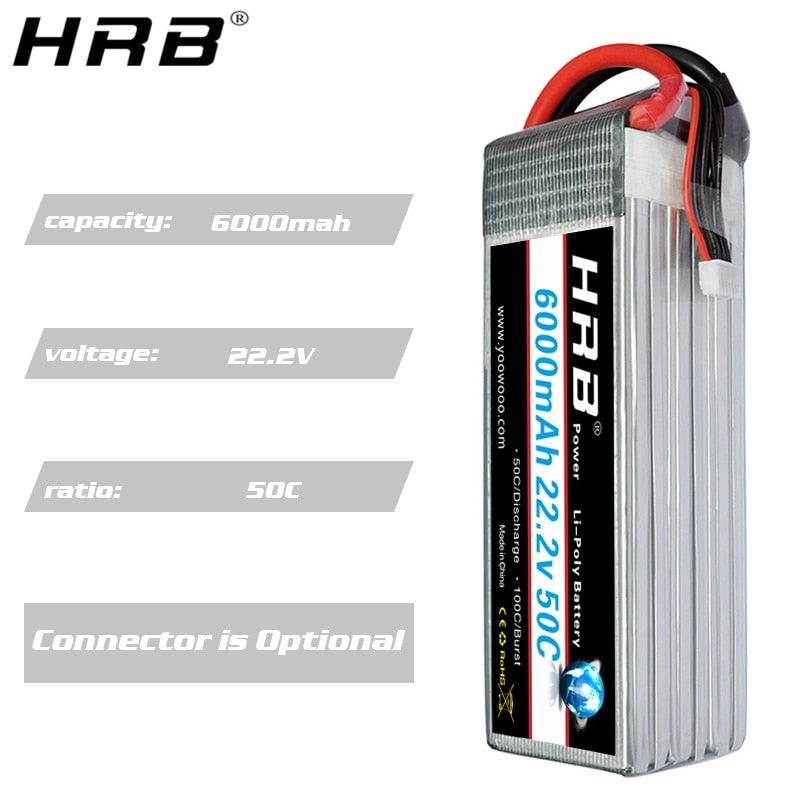 HRB 6S 22.2V Lipo Battery - EC5 2200mah 2600mah 3300mah 4000mah 5000mah 6000mah 8000mah 10000mah 12000mah 16000 22000mah RC Parts for Drone FPV Airplane Helicopter Toys — изображение 4