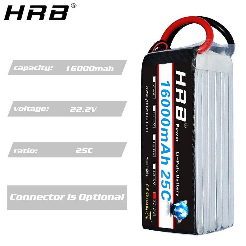 HRB Lipo 6S Battery 16000mah - 22.2V AS150 XT150 XT90 XT90-S Deans T XT60 EC5 RC Multicopter Airplane Helicopter Skateboard Parts - Bild 9