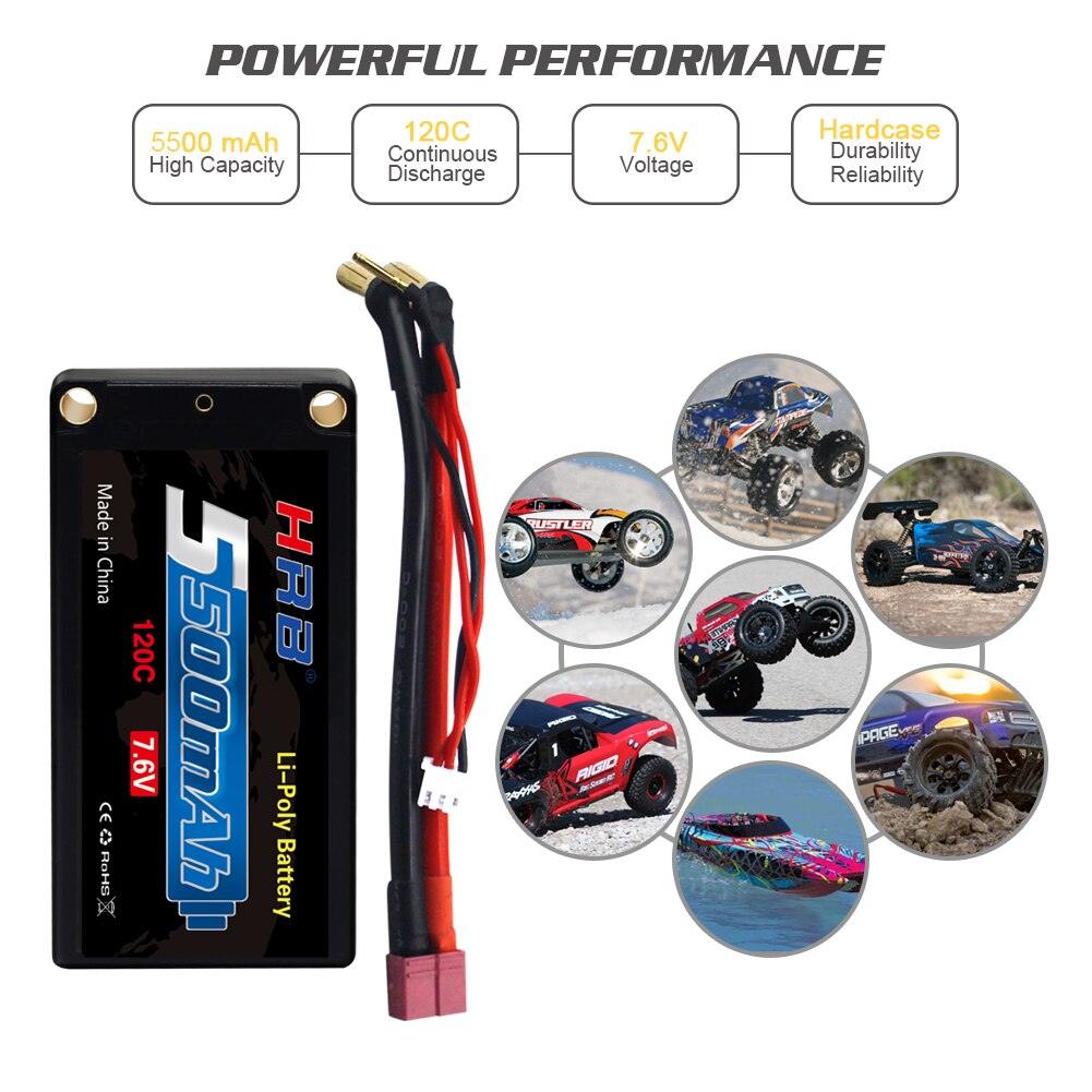 HRB 2S 7.6V 5500mah Hard Case Lipo Battery - 120C 5.0mm Bullet Connector RC Car RC Truck RC Truggy RC Airplane UAV Drone 7 HRB 2S 7.6V 5500mah Hard Case Lipo Battery - 120C 5.0mm Bullet Connector RC Car RC Truck RC Truggy RC Airplane UAV Drone - Image 7