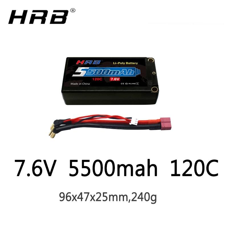 HRB 2S 7.6V 5500mah Hard Case Lipo Battery - 120C 5.0mm Bullet Connector RC Car RC Truck RC Truggy RC Airplane UAV Drone 2 HRB 2S 7.6V 5500mah Hard Case Lipo Battery - 120C 5.0mm Bullet Connector RC Car RC Truck RC Truggy RC Airplane UAV Drone - Image 2