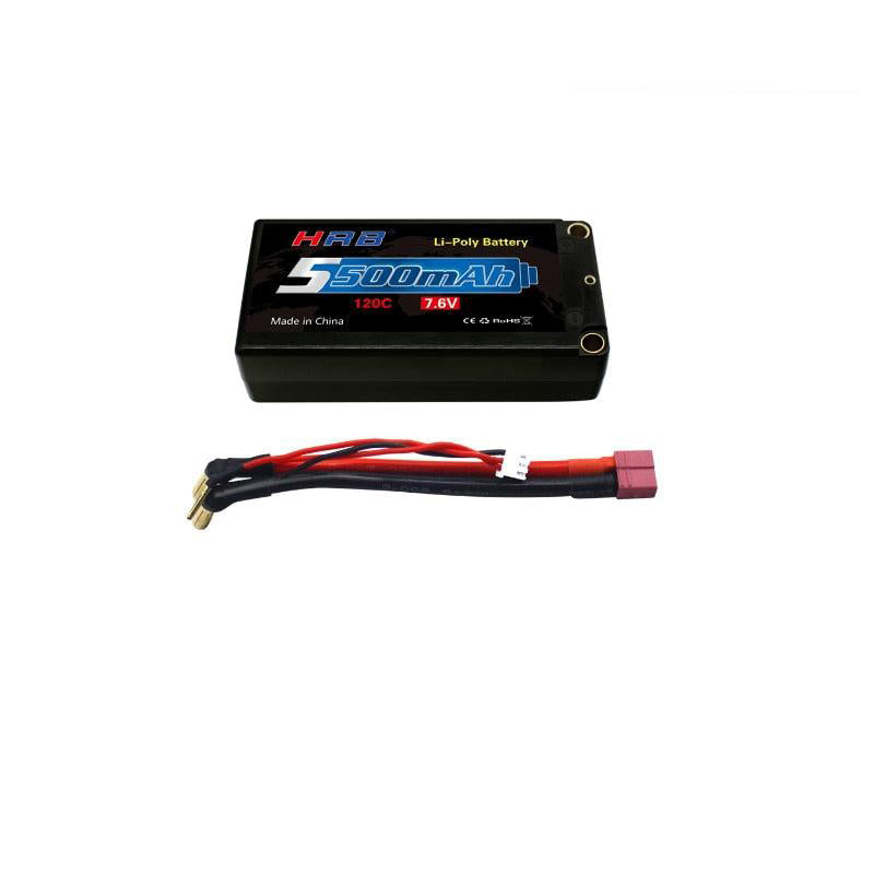 HRB 2S 7.6V 5500mah Hard Case Lipo Battery - 120C 5.0mm Bullet Connector RC Car RC Truck RC Truggy RC Airplane UAV Drone 1 HRB 2S 7.6V 5500mah Hard Case Lipo Battery - 120C 5.0mm Bullet Connector RC Car RC Truck RC Truggy RC Airplane UAV Drone
