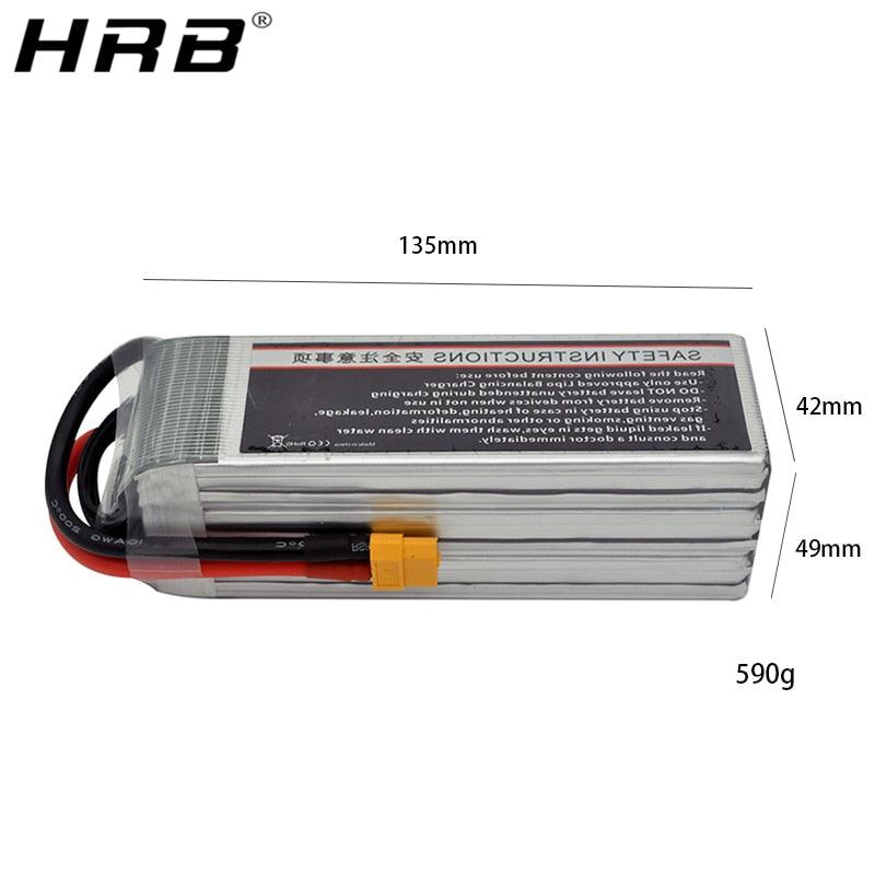 HRB 22.2V 4000mah Lipo 6S Battery - XT60 Deans T XT90 EC5 For MultiCopter Quadcopter Racing Airplane Buggy Cars Truck RC FPV Drone Parts — изображение 13