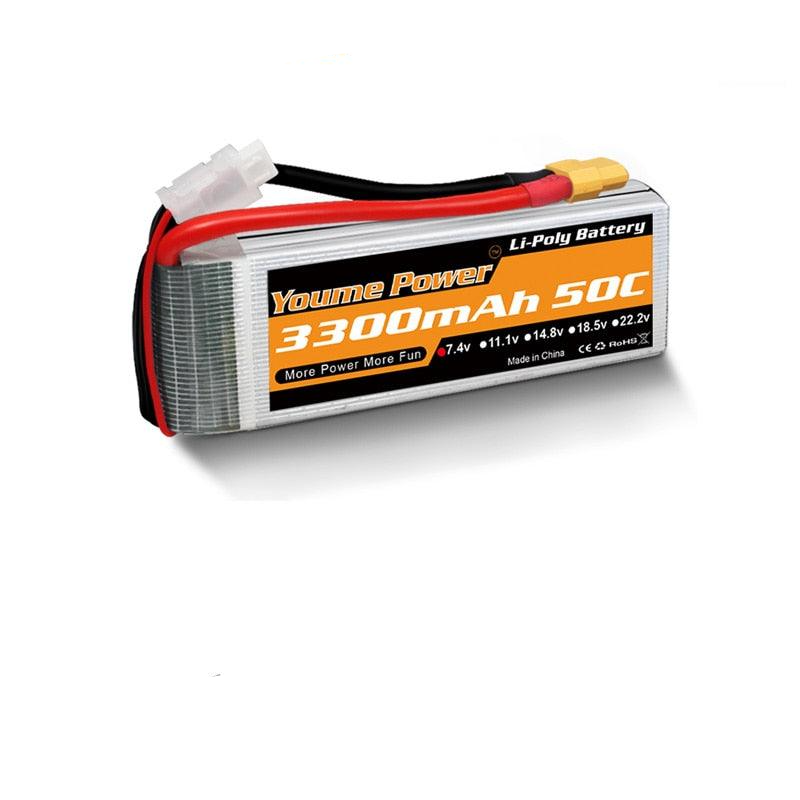 Youme 2S Lipo Battery 7.4V 3300mah - 50C XT60 T XT90 XT150 EC3 EC5 for RC Helicopter Airplane Boat Quadcopter 1 Youme 2S Lipo Battery 7.4V 3300mah - 50C XT60 T XT90 XT150 EC3 EC5 for RC Helicopter Airplane Boat Quadcopter