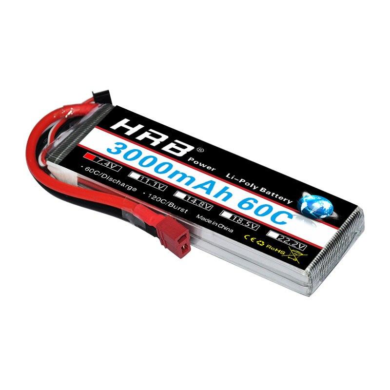 HRB Lipo 2S Battery 7.4V 3000mah - 60C for RC Car UAV Drone RC Truck RC Airplane RC 1/16 1/14 Car truck Drone frame 1 HRB Lipo 2S Battery 7.4V 3000mah - 60C for RC Car UAV Drone RC Truck RC Airplane RC 1/16 1/14 Car truck Drone frame