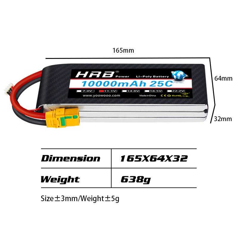 HRB 3S 11.1V 10000mah Lipo Battery - 25C XT60 T EC2 EC3 EC5 XT90 XT30 for For RC Car Truck Monster Boat Drone RC Toy 7 HRB 3S 11.1V 10000mah Lipo Battery - 25C XT60 T EC2 EC3 EC5 XT90 XT30 for For RC Car Truck Monster Boat Drone RC Toy — изображение 7