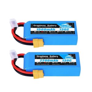 2PCS Yowoo Graphene 2S 3S 4S 6S Lipo Battery - 2200mah 2600mah 1300mah 1500mah EC3 T XT60 Plug 130C RC Airplanes Car Drone Parts