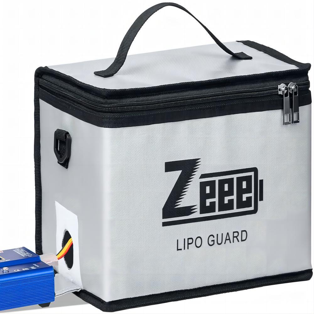 Zeee Lipo Safe Bag - Battery Fireproof Bag Large Capacity Pouch for Storage Guard Charging 10 Cell Adjustable Battery Safe Bag - Image 9