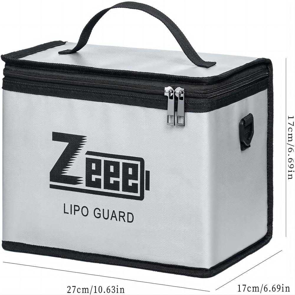 Zeee Lipo Safe Bag - Battery Fireproof Bag Large Capacity Pouch for Storage Guard Charging 10 Cell Adjustable Battery Safe Bag - Image 6