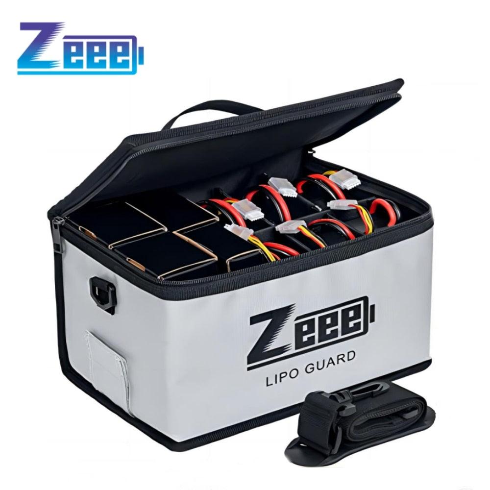Zeee Lipo Safe Bag - Battery Fireproof Bag Large Capacity Pouch for Storage Guard Charging 10 Cell Adjustable Battery Safe Bag - Image 3