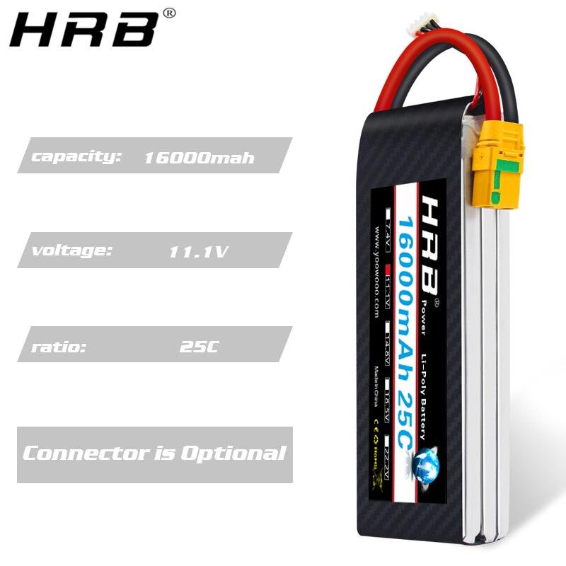 HRB Lipo 3S Battery 11.1V 16000mah - 25C XT60 T EC2 EC3 EC5 XT90 XT30 for For RC Car Truck Monster Boat Drone RC Toy 5 HRB Lipo 3S Battery 11.1V 16000mah - 25C XT60 T EC2 EC3 EC5 XT90 XT30 for For RC Car Truck Monster Boat Drone RC Toy - Image 5