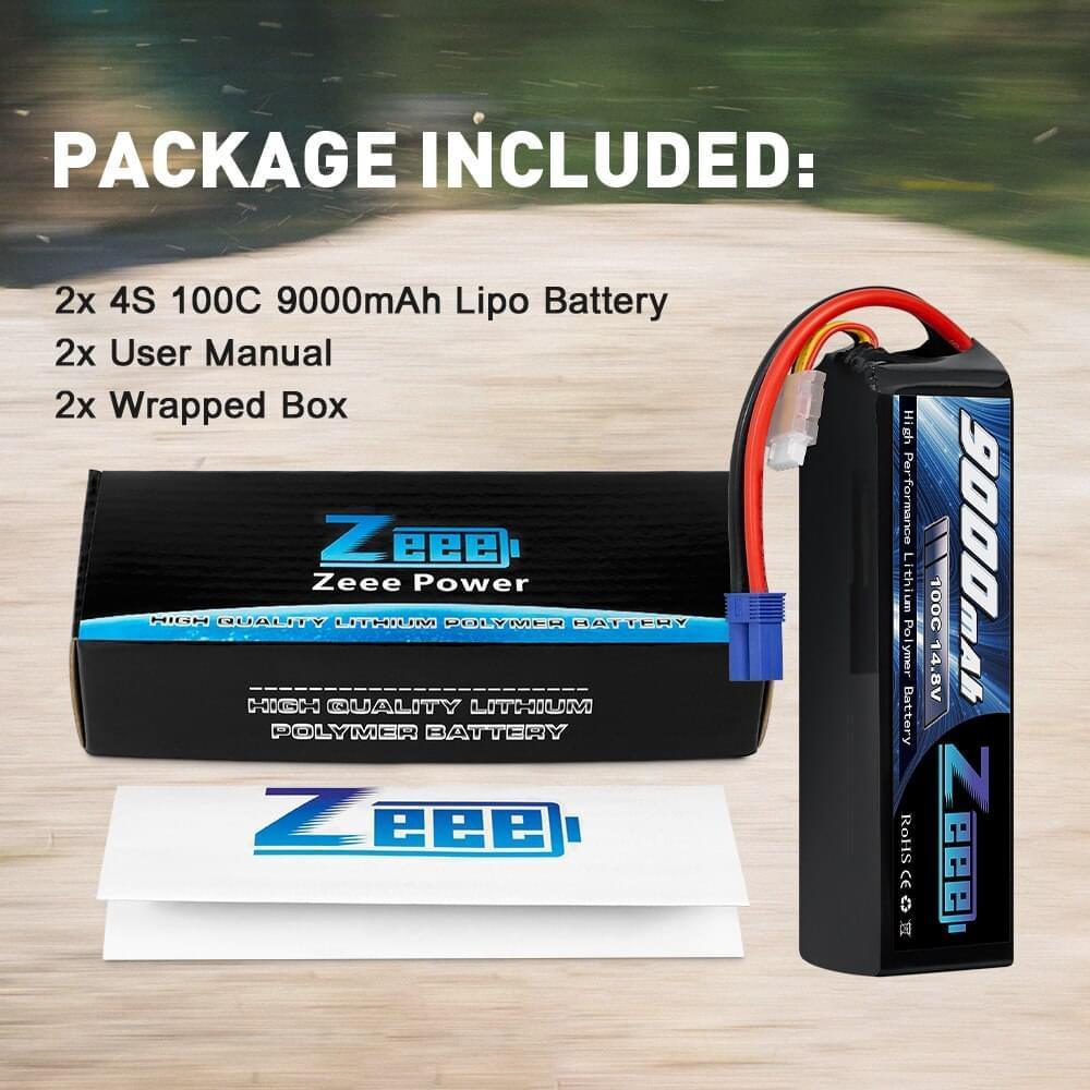 1/2units Zeee 14.8V Lipo Battery - 4S 100C 9000mAh Battery EC5 Connector with Metal Plates for RC Drone Car Truck Tank RC Models FPV Drone Battery 6 1/2units Zeee 14.8V Lipo Battery - 4S 100C 9000mAh Battery EC5 Connector with Metal Plates for RC Drone Car Truck Tank RC Models FPV Drone Battery — изображение 6