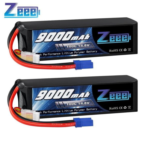 1/2units Zeee 14.8V Lipo Battery - 4S 100C 9000mAh Battery EC5 Connector with Metal Plates for RC Drone Car Truck Tank RC Models FPV Drone Battery 3 1/2units Zeee 14.8V Lipo Battery - 4S 100C 9000mAh Battery EC5 Connector with Metal Plates for RC Drone Car Truck Tank RC Models FPV Drone Battery — изображение 3