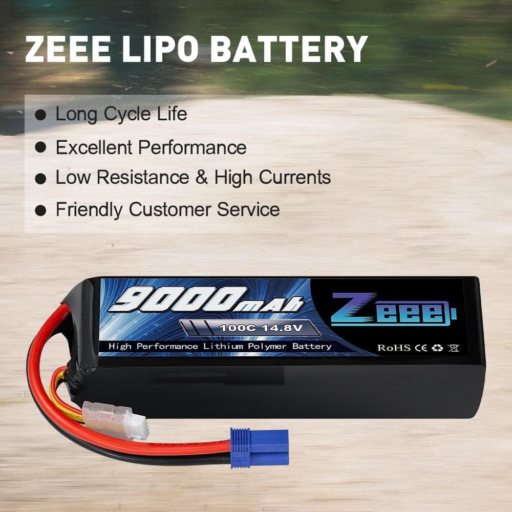 1/2units Zeee 14.8V Lipo Battery - 4S 100C 9000mAh Battery EC5 Connector with Metal Plates for RC Drone Car Truck Tank RC Models FPV Drone Battery 5 1/2units Zeee 14.8V Lipo Battery - 4S 100C 9000mAh Battery EC5 Connector with Metal Plates for RC Drone Car Truck Tank RC Models FPV Drone Battery — изображение 5