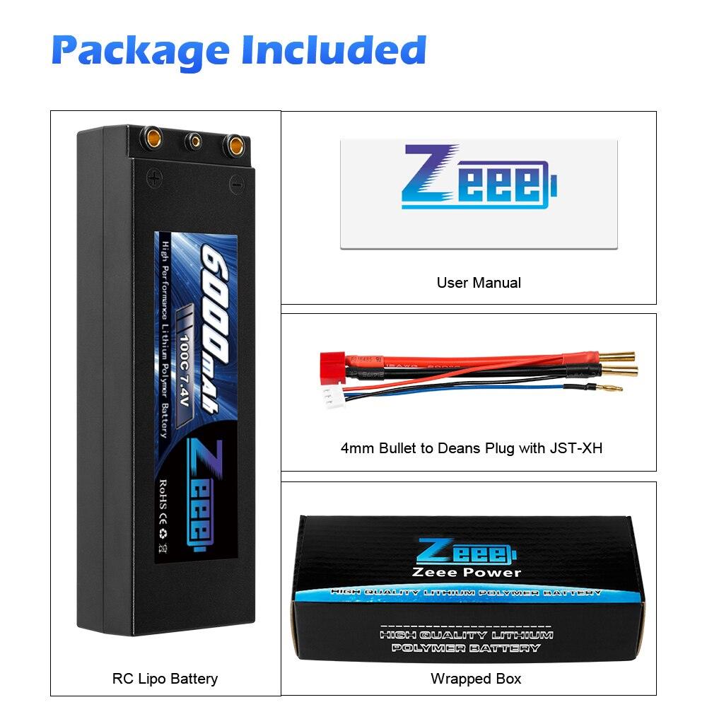 Zeee Lipo Battery 6000mAh 7.4V 100C 2S Lipo RC Car Battery with Deans T Plug 2S RC Lipo Battery for Car Boat Truck Truggy Buggy FPV Drone Battery 7 Zeee Lipo Battery 6000mAh 7.4V 100C 2S Lipo RC Car Battery with Deans T Plug 2S RC Lipo Battery for Car Boat Truck Truggy Buggy FPV Drone Battery - Bild 7