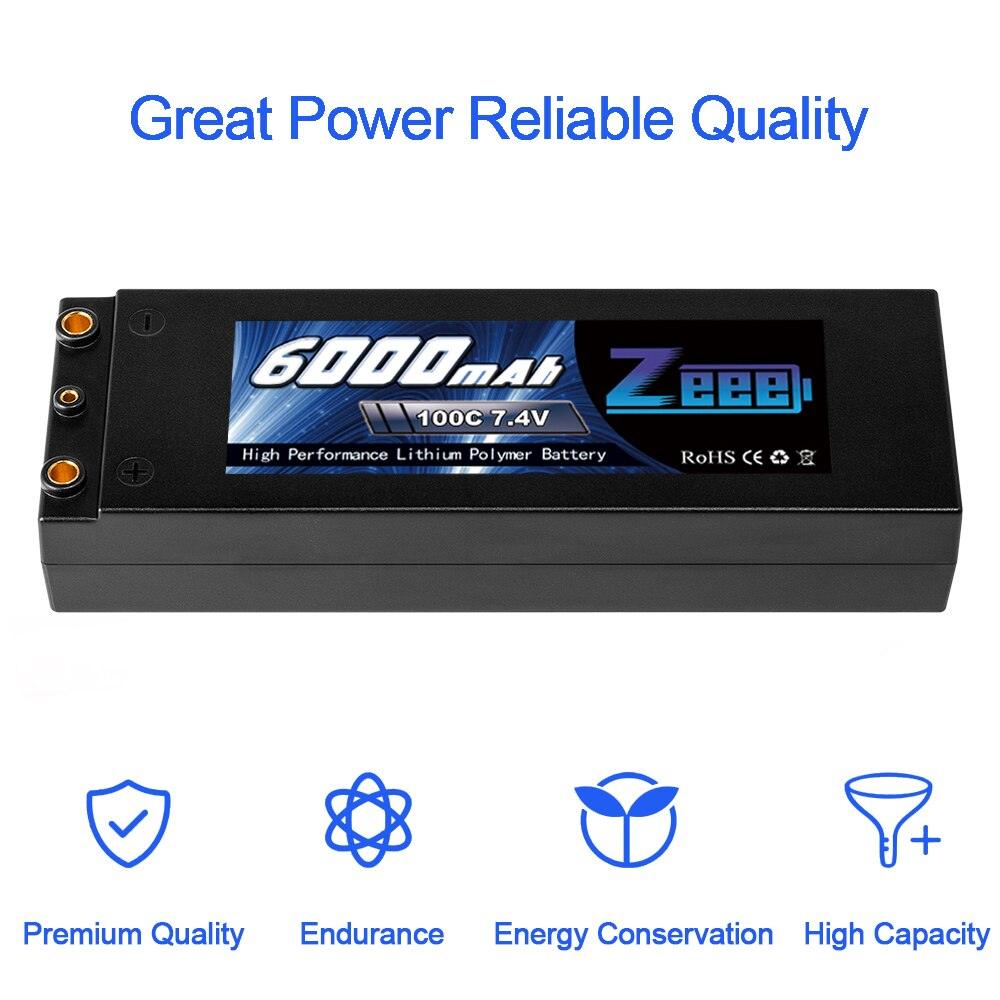 Zeee Lipo Battery 6000mAh 7.4V 100C 2S Lipo RC Car Battery with Deans T Plug 2S RC Lipo Battery for Car Boat Truck Truggy Buggy FPV Drone Battery 5 Zeee Lipo Battery 6000mAh 7.4V 100C 2S Lipo RC Car Battery with Deans T Plug 2S RC Lipo Battery for Car Boat Truck Truggy Buggy FPV Drone Battery - Bild 5