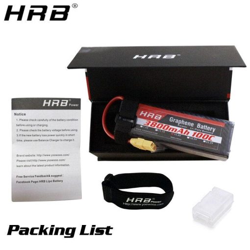 HRB 3800mah Graphene 7.4V 11.1V Lipo Battery 2S 3S 4S 100C 14.8V XT90 XT60 Deans T EC5 RC Airplanes Car Parts 5S 18.5V 6S 22.2V - Image 3