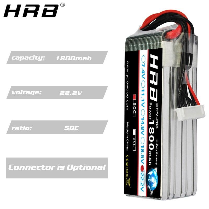 HRB 6S 22.2V Lipo Battery 1800mah - XT60 T Deans XT90 EC5 50C For MultiCopter FPV Racing Airplanes Buggy Car Boat RC Parts Hot — изображение 10