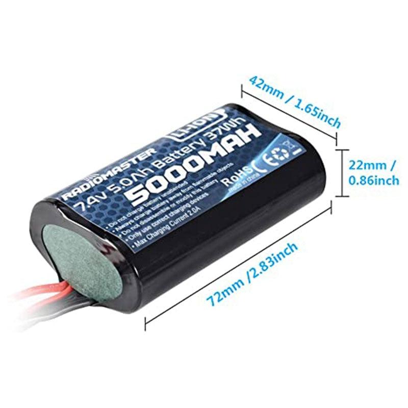 Original RadioMaster TX16S Battery - 2S 5000mAh Lipo Battery  Frsky Multi Protocol Open Source Remote Control FPV Racing Drone — изображение 8