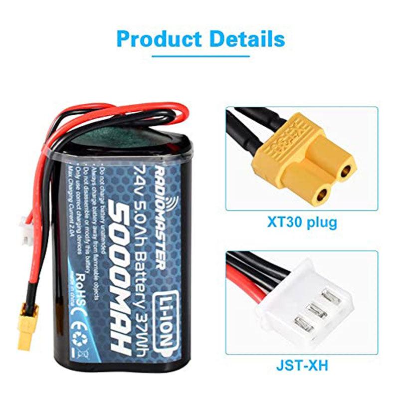 Original RadioMaster TX16S Battery - 2S 5000mAh Lipo Battery  Frsky Multi Protocol Open Source Remote Control FPV Racing Drone — изображение 7