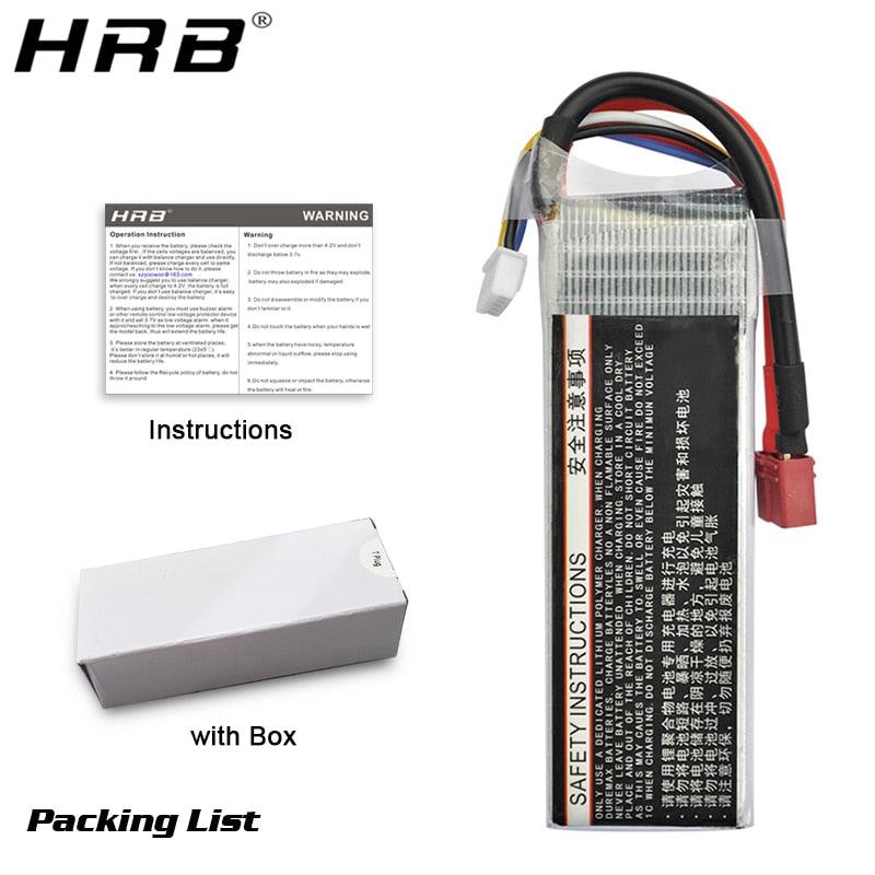HRB Lipo 4S Battery 14.8V 1800mah - 50C XT60 For Fishing Bait Boats Buggy Cars Airplane Hobby RC Parts T EC5 XT90 Deans Female - Bild 13