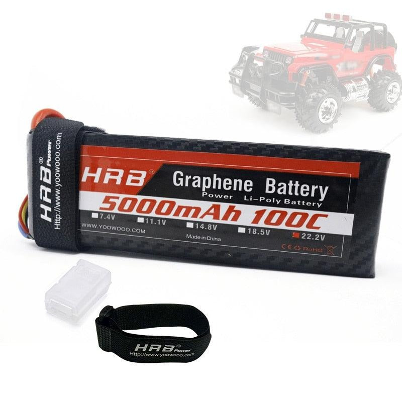 HRB 22.2V 5000mah Graphene 6S Lipo Battery 100C EC5 XT90 Deans T XT60 XT90-S AS150 For RC Catamaran Boat 4WD Car Airplane Drone FPV Parts