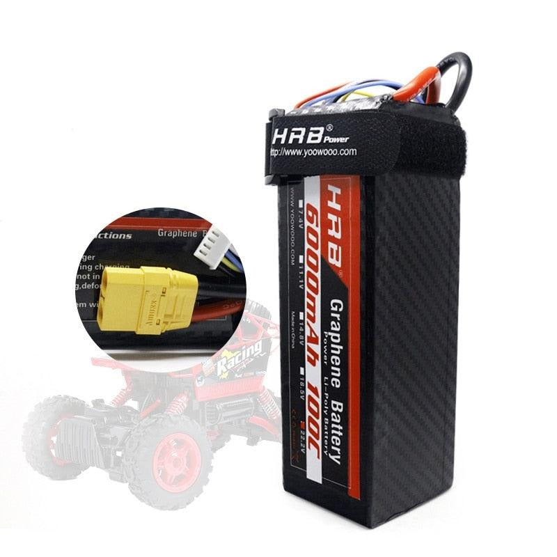 HRB 22.2V Graphene Lipo Battery 6000mah 6S - 100C XT90 EC5 T Deans XT60 XT150 RC Racing FPV Airplanes Boats Buggy Car Truck Parts