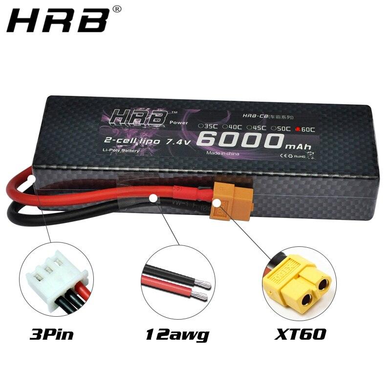 2PCS HRB Hard Case Lipo Battery 2S 3S 4S 6000mah 5200mah 7000mah 60C XT60 Deans EC5 XT90 Cars FPV Boat 4 2PCS HRB Hard Case Lipo Battery 2S 3S 4S 6000mah 5200mah 7000mah 60C XT60 Deans EC5 XT90 Cars FPV Boat — изображение 4