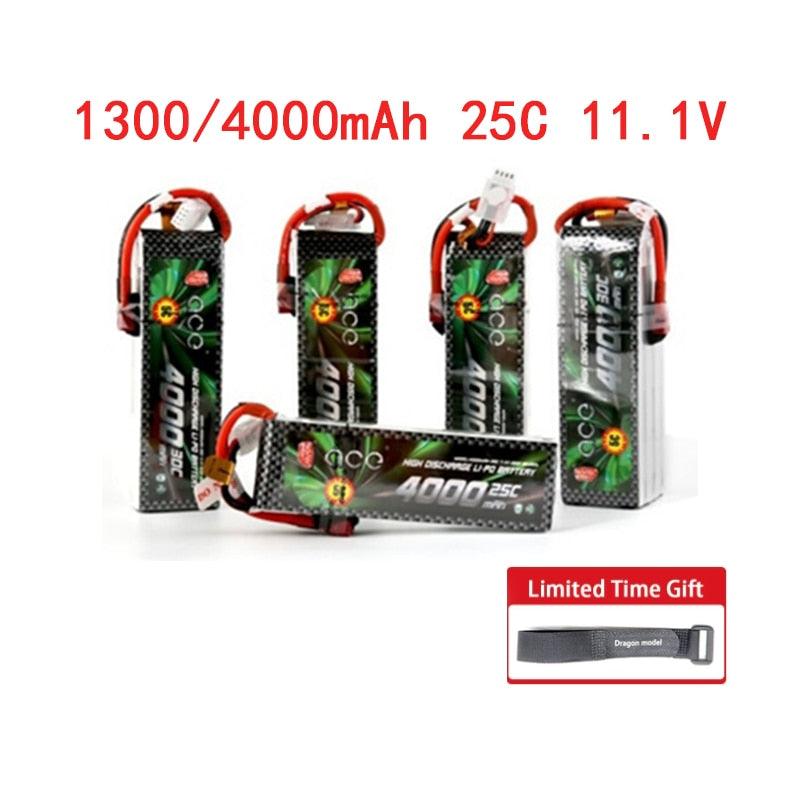 Gens ACE Lipo 3S Battery 25C 11.1V 1300/4000mAh with T/XT60 Plug Four Axis Fixed Wing Car Boat 3 Gens ACE Lipo 3S Battery 25C 11.1V 1300/4000mAh with T/XT60 Plug Four Axis Fixed Wing Car Boat - Image 3