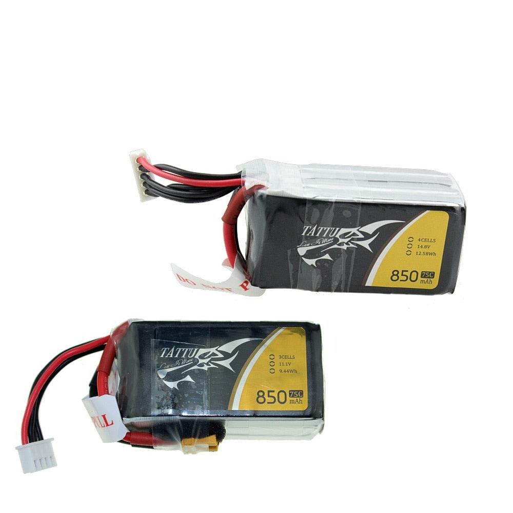 Ace Tattu LiPo Rechargeable Battery 850mAh 75C 45C 3S 4S 1P for RC FPV Racing Drone Quadcopter