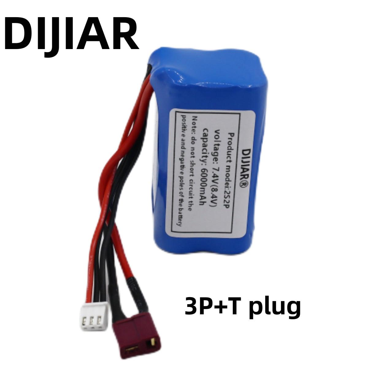 7.4V 6000mAh 18650 lipo battery For Udi U12A Syma S033g Q1 H100 H101 H102 H103 FT009 rc boats model parts EL-3P/T Plug/3P /XT60 2 7.4V 6000mAh 18650 lipo battery For Udi U12A Syma S033g Q1 H100 H101 H102 H103 FT009 rc boats model parts EL-3P/T Plug/3P /XT60 - Bild 2