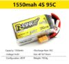Gens Ace Tattu R-Line 1.0 2.0 LiPo Rechargeable Battery 550/650/750/850/1050/1300/1550/1800mah 95C 3S 4S 6S for RC FPV Racing - Image 16