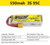 Gens Ace Tattu R-Line 1.0 2.0 LiPo Rechargeable Battery 550/650/750/850/1050/1300/1550/1800mah 95C 3S 4S 6S for RC FPV Racing - Image 10