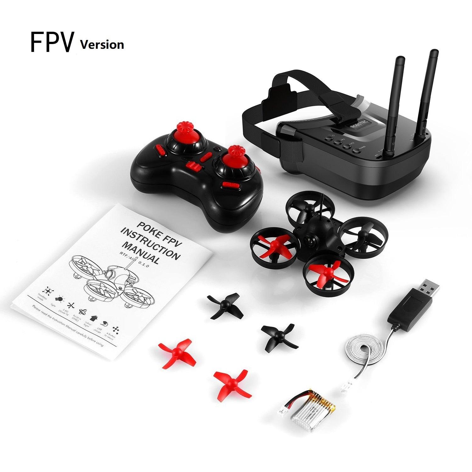 716 PoKe Micro FPV Mini RC Quadcopter Drone - 360 Degree Flip 5.8G 25mW AIO Camera Headless Mode One Key Return Indoor — изображение 4